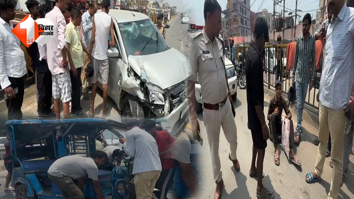 ओवरटेक की रफ्तार बनी आफत…, अटल पथ पर कार-टोटो की जोरदार भिड़ंत, बाल-बाल बचे लोग