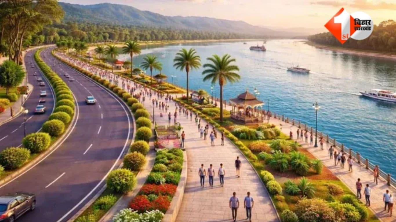 Dhanauti River Project, Motihari Marine Drive, East Champaran News, Bihar Infrastructure, Motihari Bridge Construction, Dhanauti River Development, Bihar Road Project, Marine Drive Bihar डिस्क्रिप्शन