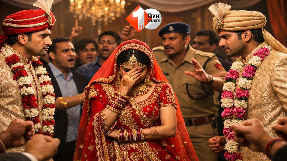 एक दुल्हन, दो दूल्हे और आमने-सामने बारात… मंडप बना रणभूमि, पुलिस की मौजूदगी में हुआ फैसला—आखिर किसके साथ हुई शादी?