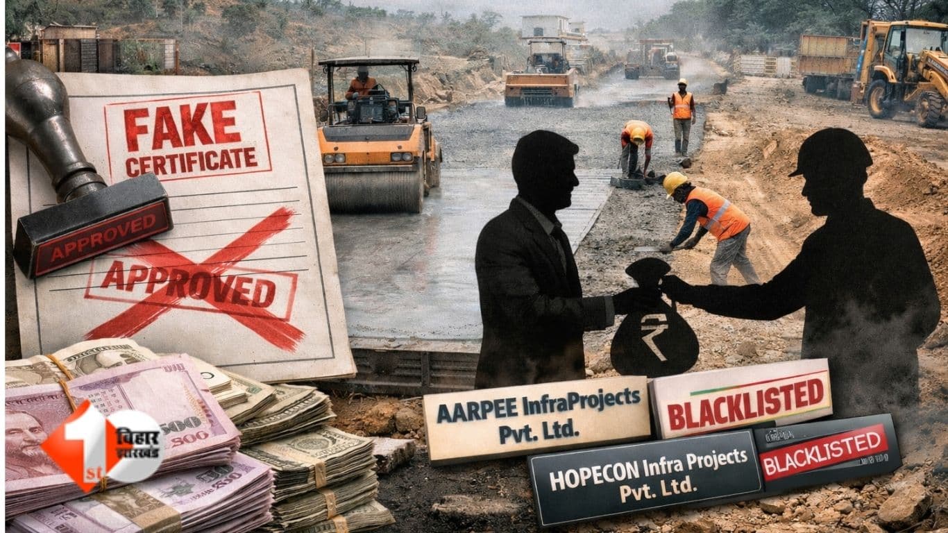Bihar Road Project, Bihar Path Nirman Vibhag, Fake Work Certificate, AARPEE InfraProjects Pvt Ltd, Hopecon Infra Projects Pvt Ltd, Bihar Road Construction Scam, Darbhanga Road Project, Dubrajpur Bypas