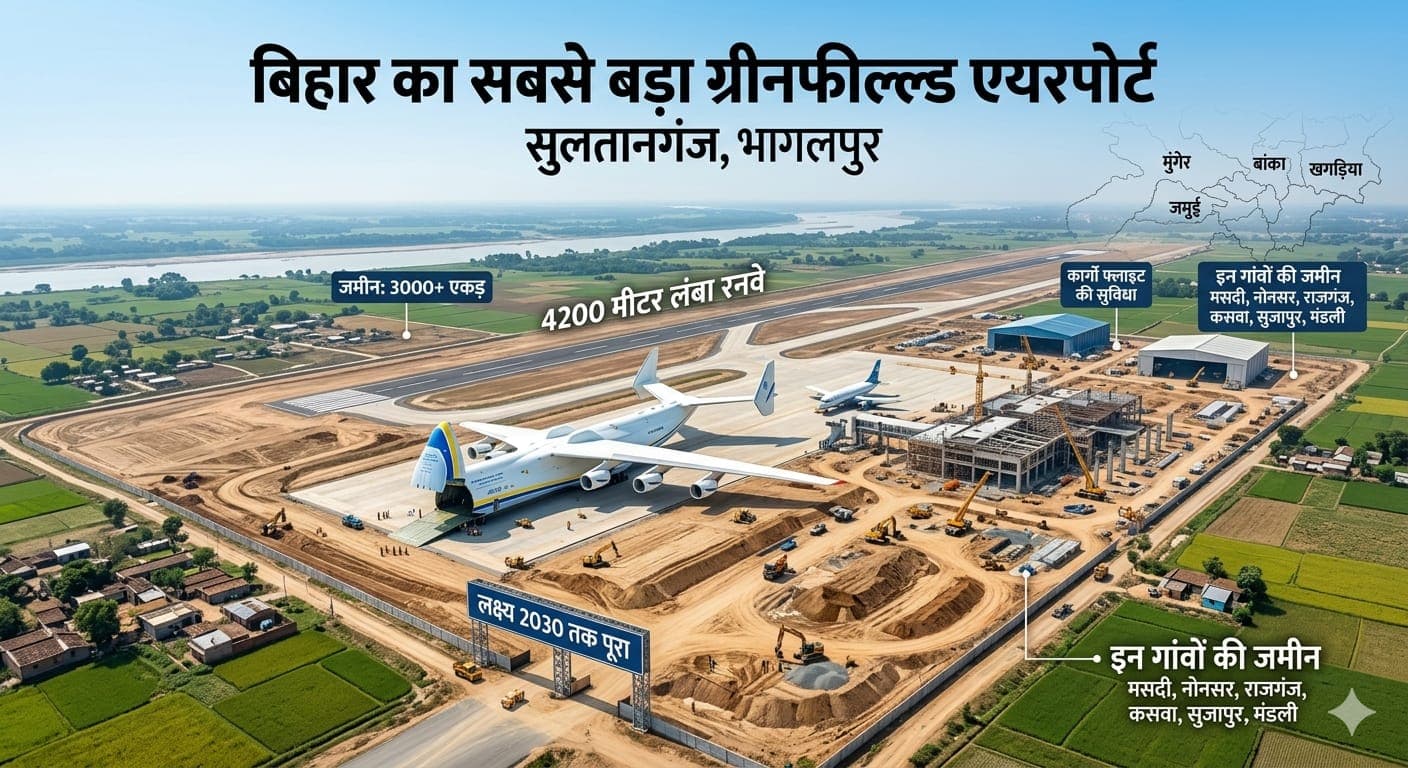 सोनपुर के बाद बिहार के इस जिले में बनेगा सबसे बड़ा एयरपोर्ट, दुनिया का सबसे बड़ा प्लेन भी लैंड कर सकेगा, कई जिलों को फायदा