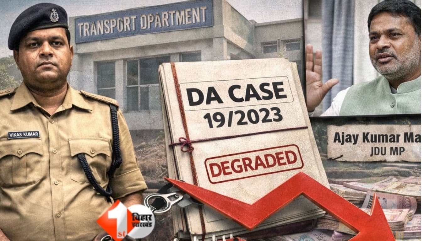 Bihar Transport News, Enforcement Sub Inspector Vikas Kumar, Ajay Kumar Mandal JDU MP, Bihar Transport Department Action, Disproportionate Assets Case Bihar, Vigilance Case 19/2023, Bhagalpur Transpor