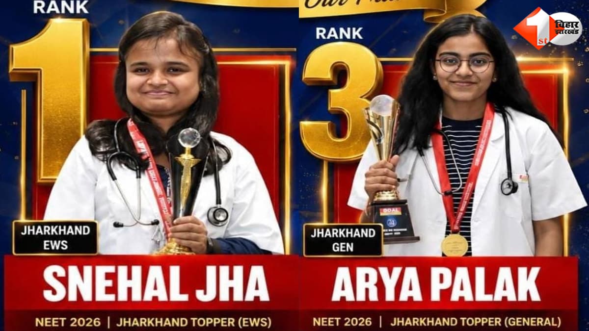 झारखंड NEET काउंसलिंग में GOAL का शानदार प्रदर्शन, टॉप-3 में दो छात्रों ने बनाई जगह; EWS में स्नेहल झा बनीं स्टेट टॉपर