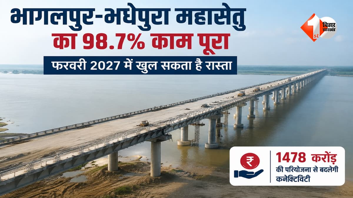 भागलपुर-मधेपुरा महासेतु पर खत्म होने वाला है इंतजार, 98.7% काम पूरा; जानिए कब शुरू होगा आवागमन