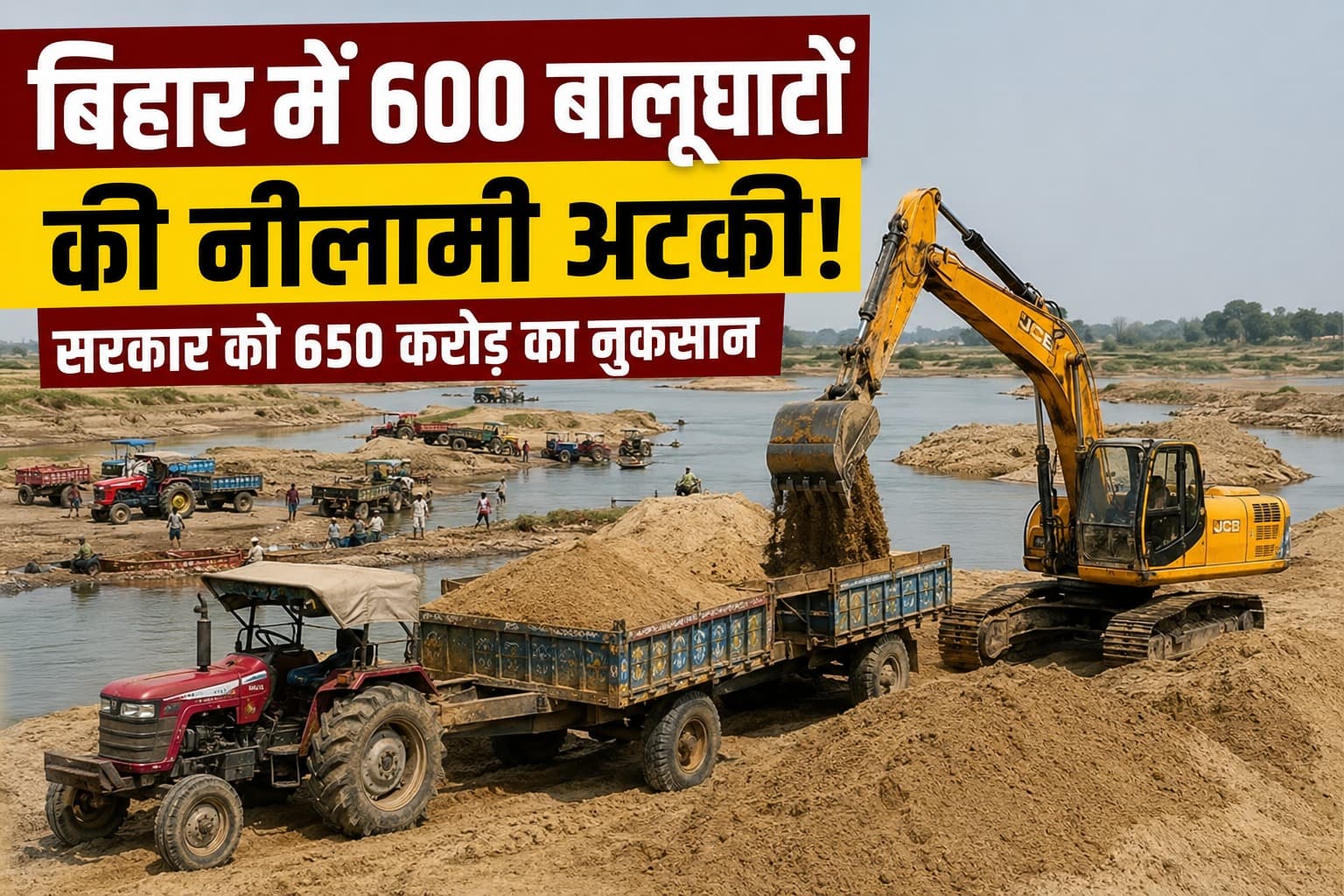 Bihar Sand Mining: बिहार में 52% से ज्यादा बालूघाटों की नीलामी अटकी, 650 करोड़ से अधिक राजस्व का नुकसान
