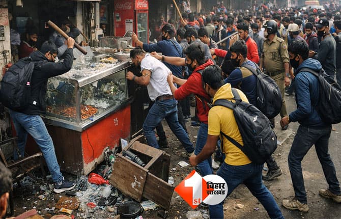 police action : 150 छात्रों ने सरस्वती पूजा चंदा के लिए बीच सड़क दुकानदारों को पीटा, दुकानों में किया तोड़फोड़