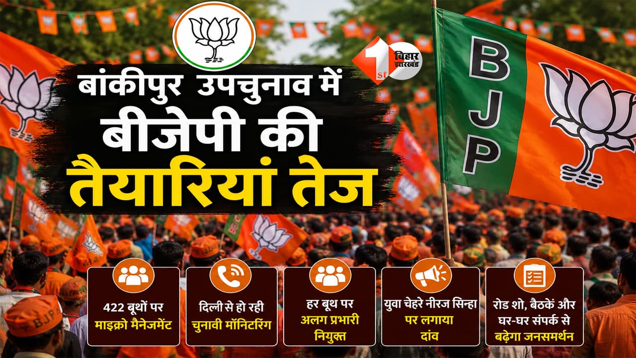 Bankipur By Election : 24 घंटे में बदला उम्मीदवार, अब 422 बूथों पर बीजेपी का 'मास्टर प्लान'! क्या बांकीपुर में पलटेगा पूरा चुनाव?