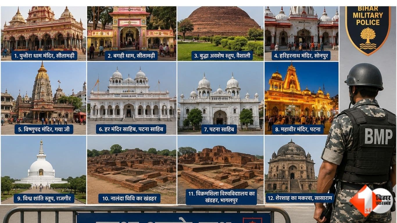 पुनौरा धाम, विष्णुपद, पटना साहिब,Bihar News, Bihar Home Department, Bihar Special Armed Police, BMP Security, Religious Places Security Bihar, Historical Places Bihar, Mahavir Mandir Patna, Patna Sahi