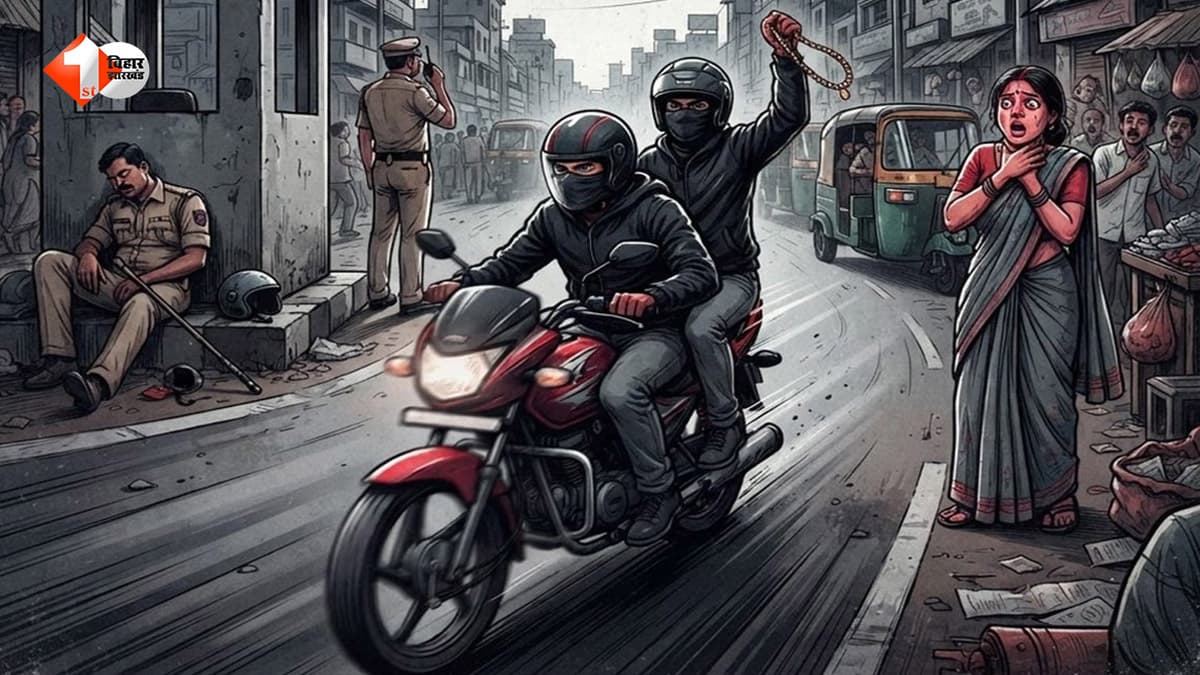 बिहार में पुलिस बनकर महिला से ठगी, चेकिंग का झांसा देकर सोने की चेन लेकर फरार हुए बदमाश
