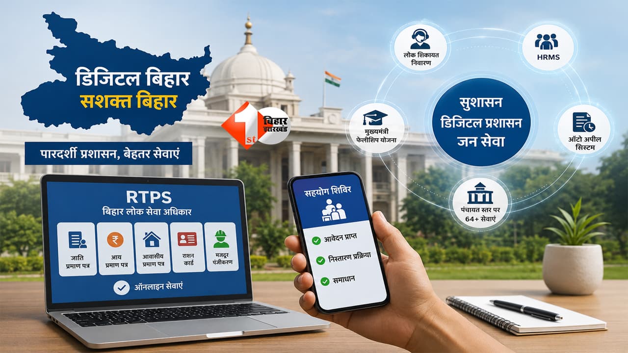 BIHAR NEWS : '5.83 लाख आवेदन, 53.80 करोड़ सेवाएं और 1.72 लाख भर्तियां'— बिहार सरकार ने डिजिटल प्रशासन पर पेश किया बड़ा रिपोर्ट कार्ड