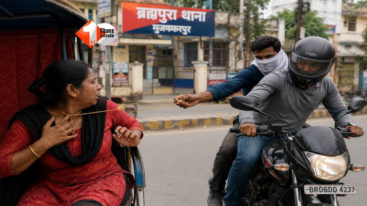 Bihar News : थाना से 200 मीटर दूर महिला से 15 ग्राम सोना झपट ले गए बदमाश, CCTV में कैद हुई वारदात