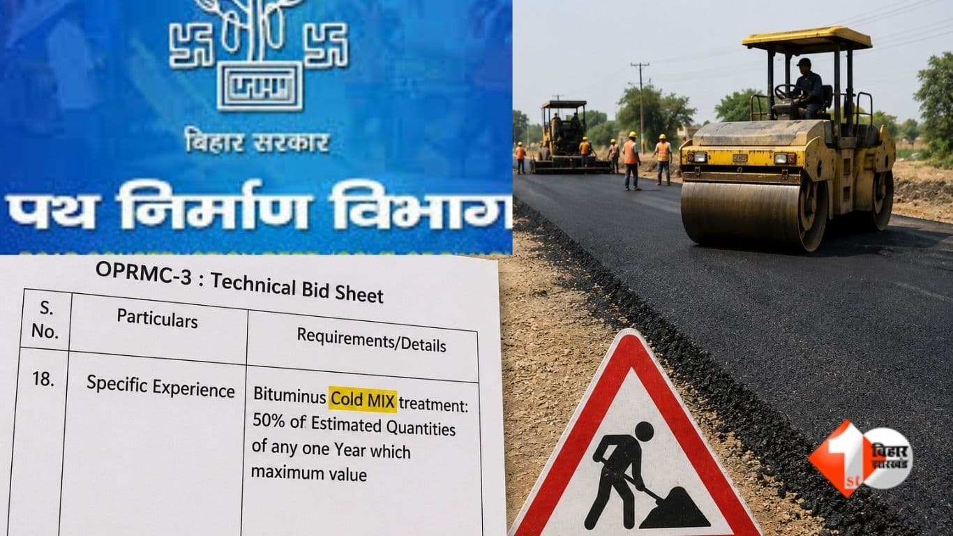 मास्टिक वर्क, कोल्ड मिक्स, पथ निर्माण विभाग,Bihar News, Road Construction Department Bihar, RCD Bihar, OPRMC-3 Bihar, Cold Mix Treatment, Mastic Work Bihar, Bihar Road Maintenance Project, Bihar Contr
