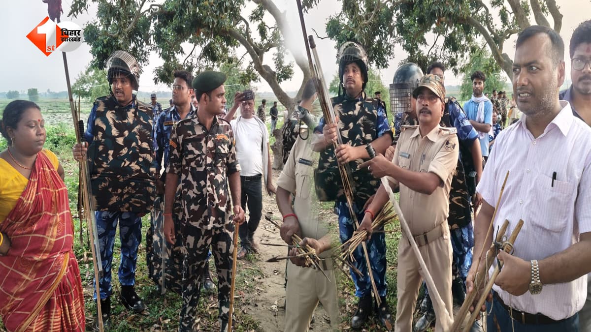 अतिक्रमण हटाने पहुंची पुलिस टीम पर तीर-धनुष से हमला, चौकीदार के गर्दन में लगा तीर; 7 गिरफ्तार