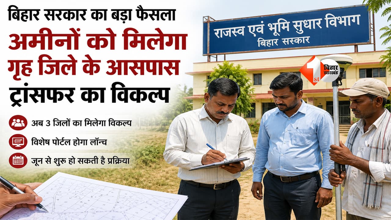 Bihar News : बिहार सरकार का बड़ा फैसला: अमीनों को मिलेगा गृह जिले के आसपास ट्रांसफर का विकल्प, इस महीने से शुरू होगी नई व्यवस्था