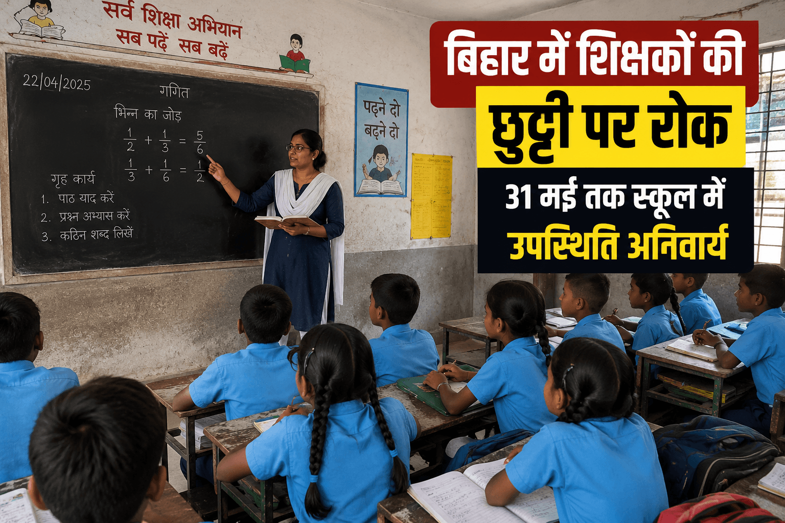 Bihar Teacher : बिहार में शिक्षकों की छुट्टी कैंसिल! शिक्षा विभाग का बड़ा एक्शन