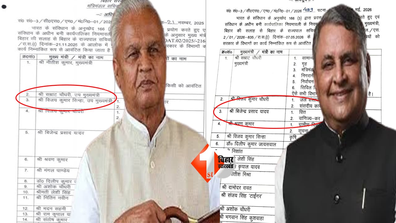 BIHAR NEWS : बिहार में ‘गायब’ हो गया डिप्टी सीएम पद? अधिसूचना ने मचा दिया सियासी भूचाल; बिहार में शुरू हुई नई राजनीतिक बहस