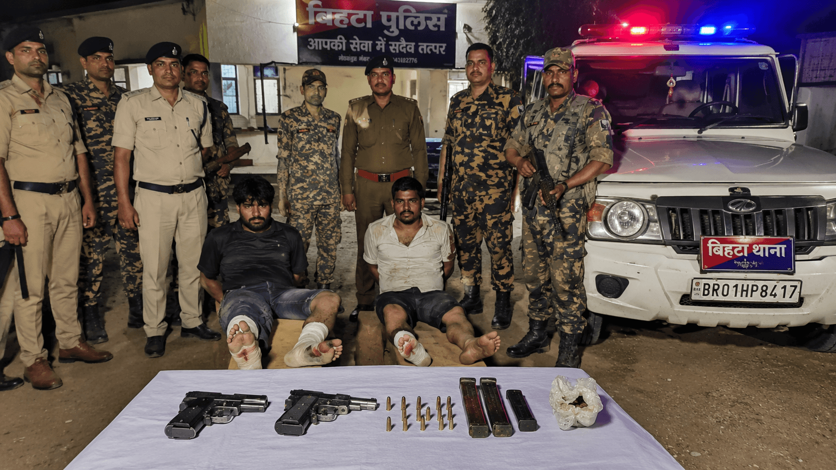 Patna police encounter : बिहटा में एनकाउंटर, कुख्यात विदेशी राय और पप्पू राय गिरफ्तार
