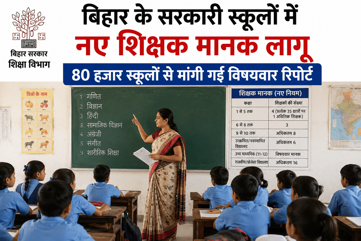 Bihar Teacher : अब स्कूलों में तय होगी शिक्षकों की संख्या, 80 हजार विद्यालयों से मांगी गई रिपोर्ट; समझिए क्या है पूरी खबर
