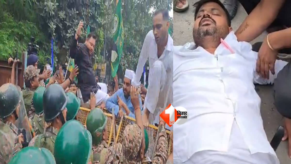 बैरिकेडिंग पर चढ़े तेजस्वी, बेहोश हुए माले के पूर्व विधायक: पटना में SIR-CEC के खिलाफ महागठबंधन का लोकभवन मार्च, पुलिस से धक्का-मुक्की