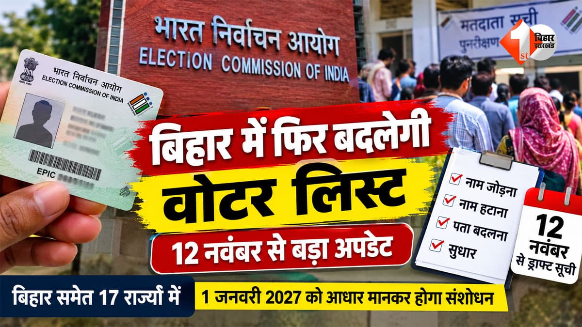 Bihar Voter List 2027: बिहार में फिर बदलेगी वोटर लिस्ट, 12 नवंबर को आएगा ड्राफ्ट; जानें नाम जुड़वाने से हटाने तक पूरा नियम