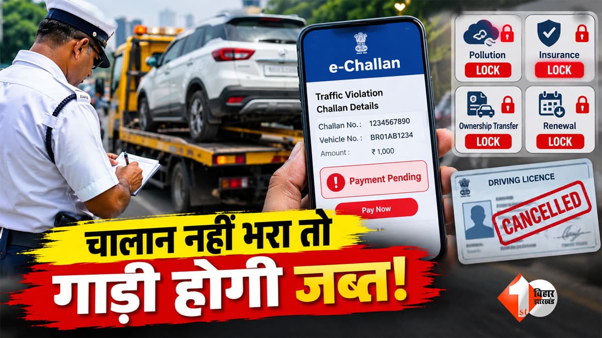 चालान काटकर भूल गए? अब विभाग नहीं भूलेगा! जुर्माना नहीं भरा तो गाड़ी होगी लॉक, सड़क पर भी हो सकती है जब्ती