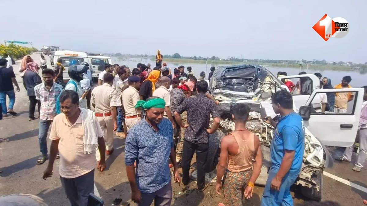 थार और ट्रक की आमने-सामने भीषण टक्कर, 2 की मौत; एक गंभीर, हादसे में गाड़ी के उड़े परखच्चे