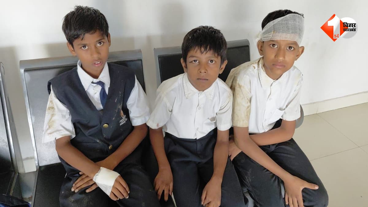 स्कूली बच्चों से भरी मैजिक गाड़ी गड्ढे में पलटी, 7 बच्चे घायल; 5 साल के गौरव की हालत गंभीर