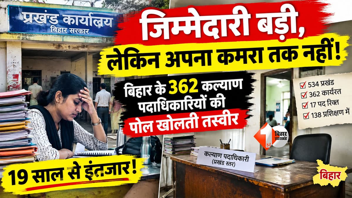 Bihar News: 19 साल में विभाग अलग हो गया, पदाधिकारी बढ़ गए... लेकिन प्रखंड कल्याण पदाधिकारियों को आज तक नहीं मिला अपना दफ्तर ! दूसरों के कमरे में बैठकर करेंगे दलितों का कल्याण?